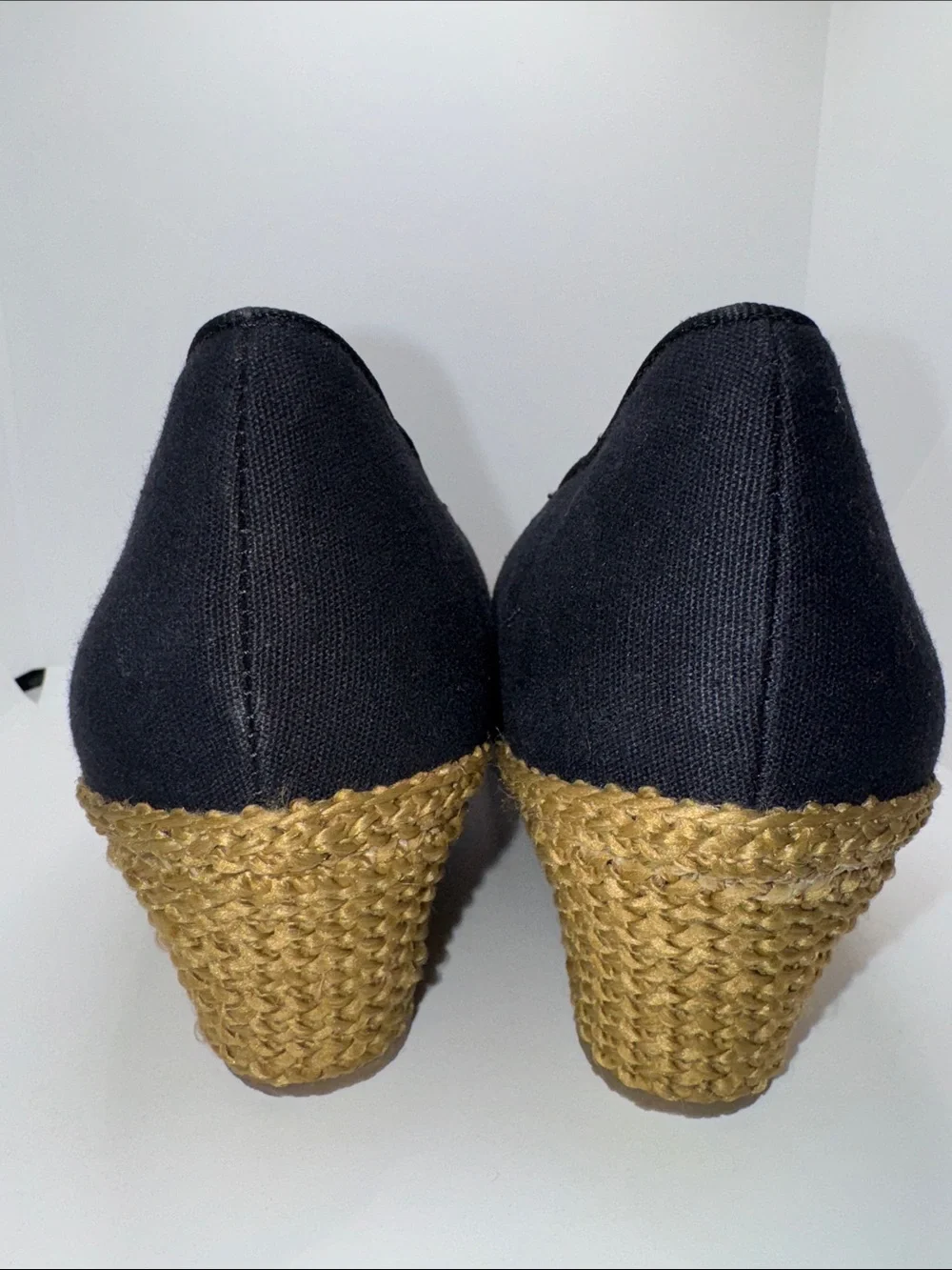 Beacon Newport Wedge Espadrilles Navy Canvas Women’s 8.5